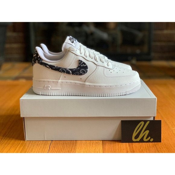 Size 7 w Nike Air Force 1 Low "Black Paisley" - Picture 3 of 5